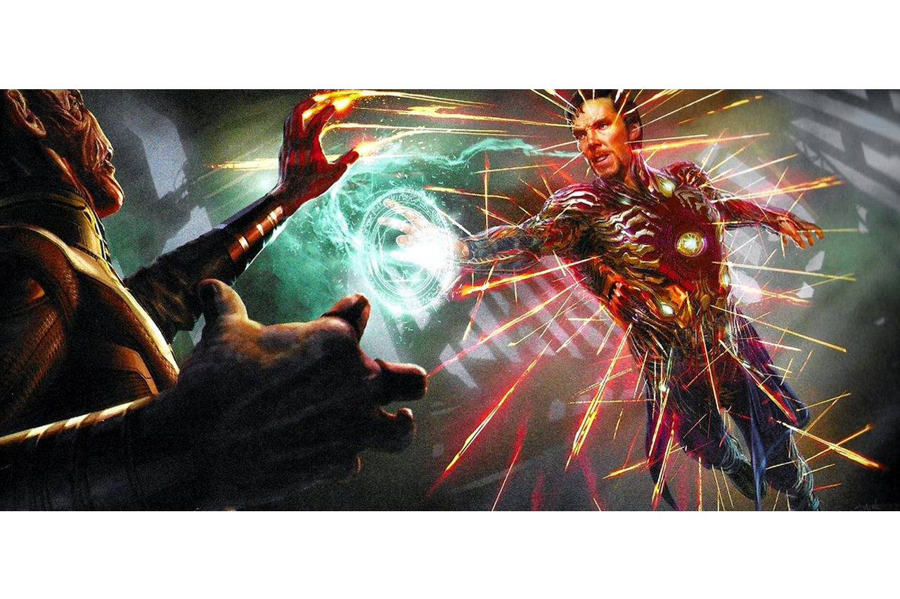 网络流出奇异博士于《Avengers: Endgame》着用 Iron Man 钢铁装画面