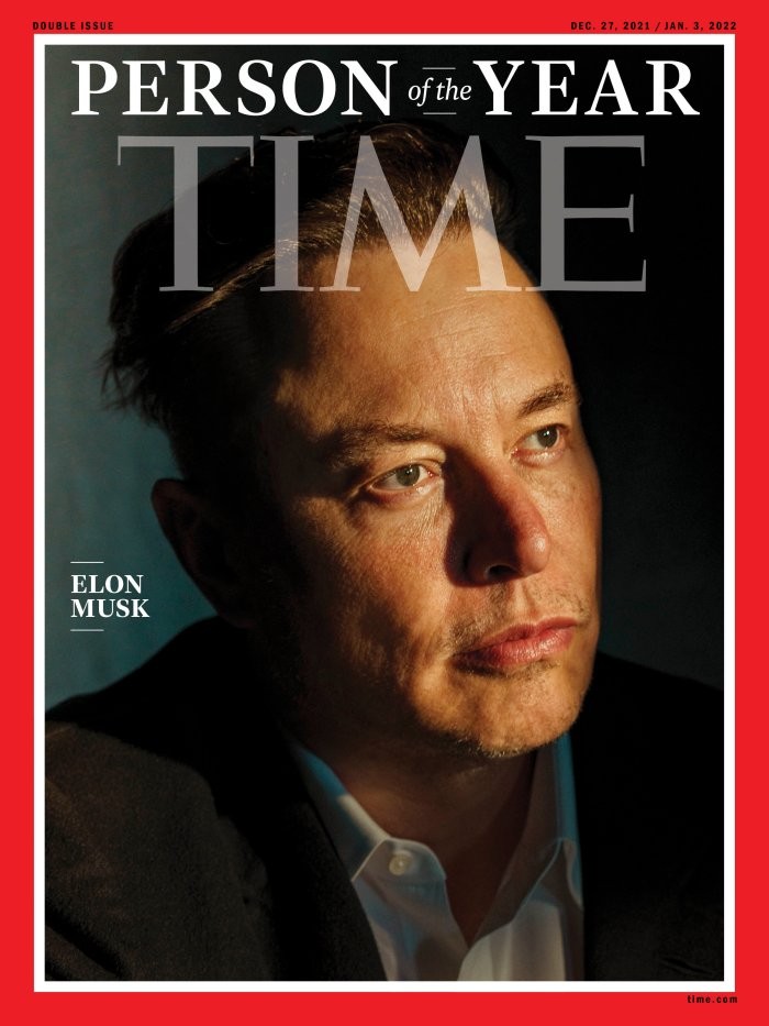 Elon Musk 正式登上《TIME》2021 年度风云人物