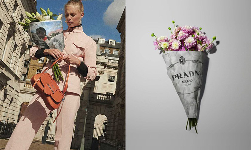 Prada 开花店？将时尚结合花艺推出限定花纸