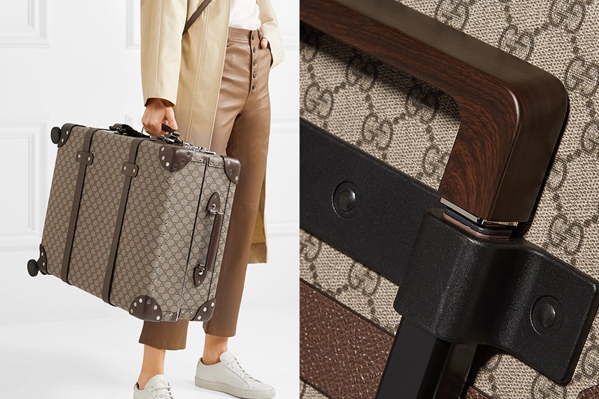 奢华旅行必备，Gucci 推出新款经典 Monogram 皮革行李箱