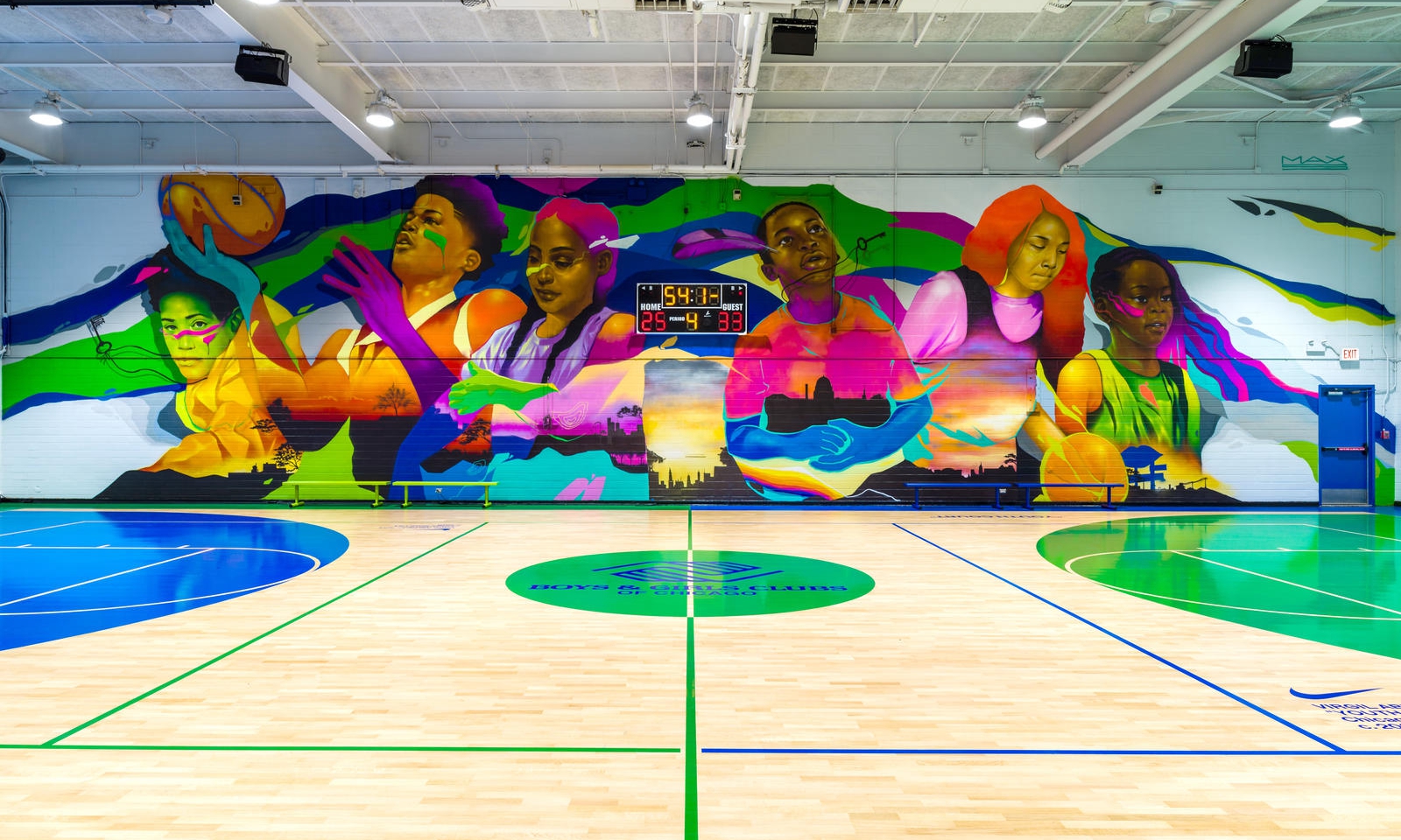 Nike 携手 Virgil Abloh 为芝加哥 Boys & Girls 俱乐部设计主题篮球场