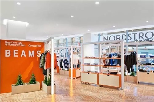日本买手店Beams在美国百货 Nordstrom 内开设男装快闪店