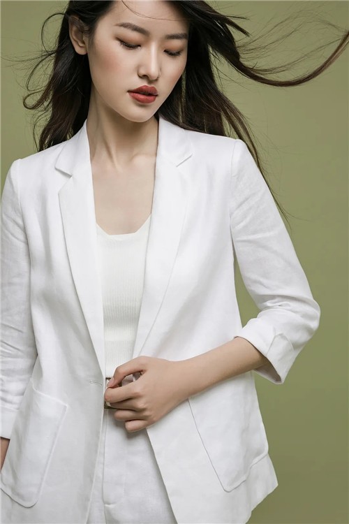 YUNSHUO允硕女装2020春夏新品亚麻套装系列服饰搭配