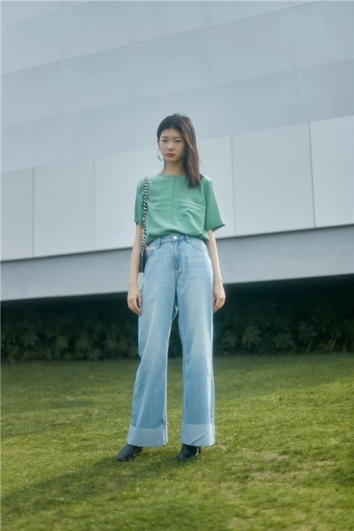 de Gencens女装2020夏季新款T恤搭配